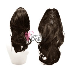 Extensie de par coada ondulata cu cleste 35 cm Cod SS35-HT900s Saten Inchis